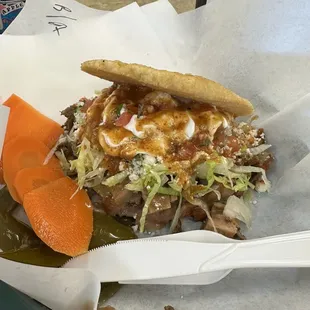Gordita de carne asada