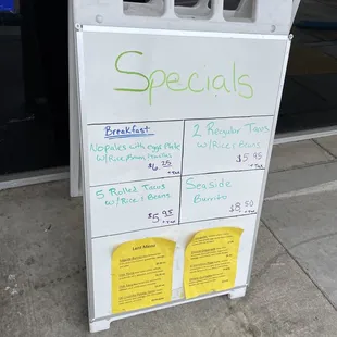 Specials outside
