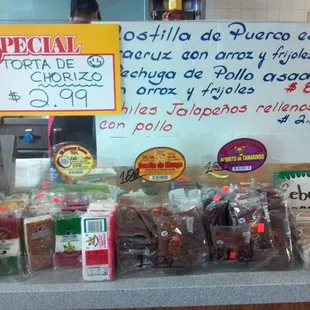 additional menu items.  they have signs for daily specials too.