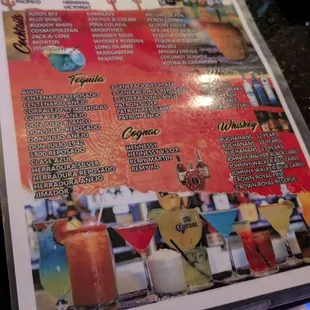 Happy hour menu