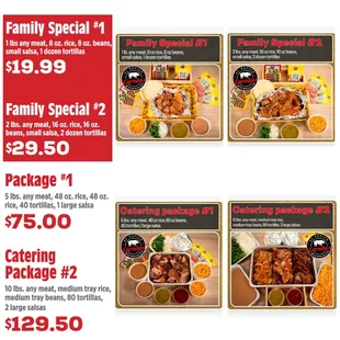 Catering Menu as of October 2022