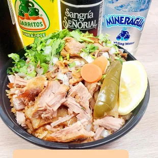 Carnitas al Estilo Michoacan- carnitas bowl