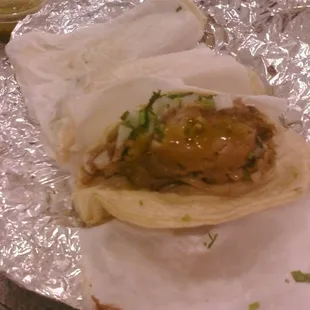 Inside a Taco de Carnita