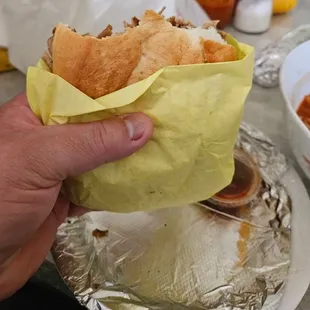 Torta  de carnitas..