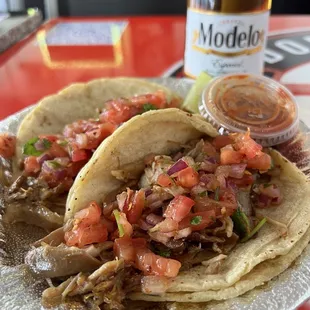 You can pick just the meat (carnitas) or tripas, buche, or my favorite the mixtos: a little bit of everything. Mixtos tacos.