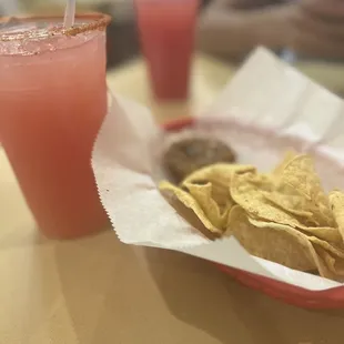 Pineapple/watermelon Fresca  and yes having watermelon plus the chips and salsa