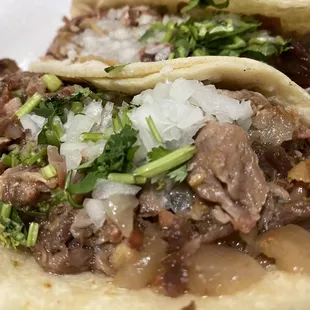 two tacos on a plate