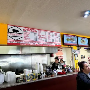 The menu