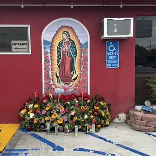 Adoring Our Lady of Guadalupe on her feast.