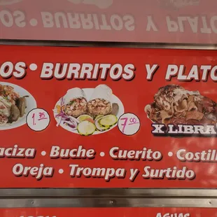 Tacos, Burritos, or by the Pound