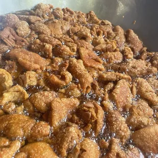 Chicharrones made fresh daily Saturday and Sunday