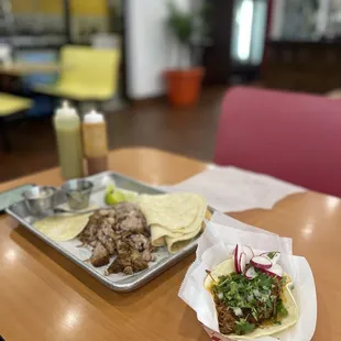 a plate of food on a table
