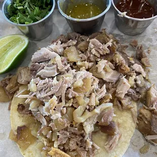 Half of an order personal. Carnitas!