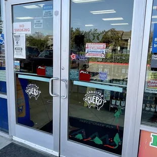 the front door of a store