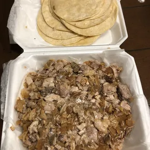 CARNITAS and TORTILLAS, 2 lbs family size - DELICIOUSNESS! (December, 2021)