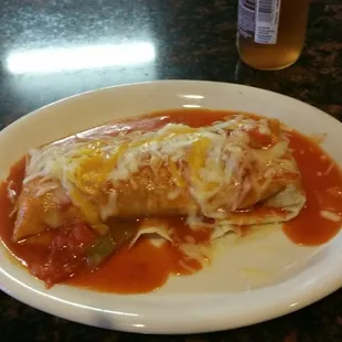 Carnitas burrito mojado. The best wow!