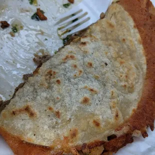 I was impatient so I ate half: Mulita