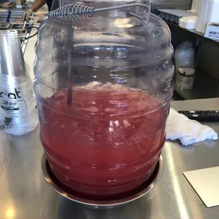 Agua de fresa fresca