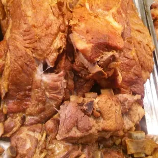 a pile of meat