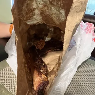 a banana in a paper bag