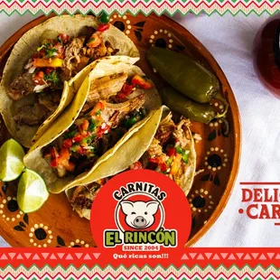 Order by the Pound! Tacos! Delicious braised pork meat.