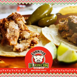Order by the Pound! Tacos! Delicious braised pork meat.