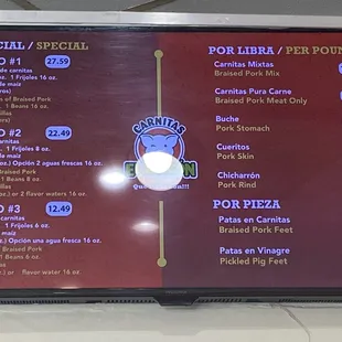 Menu 6/27/21