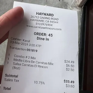Receipt. #Cheap