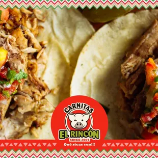 Order by the Pound! Tacos! Delicious braised pork meat.