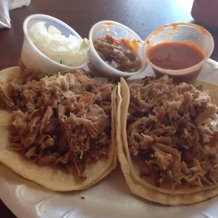 Massive carnitas tacos