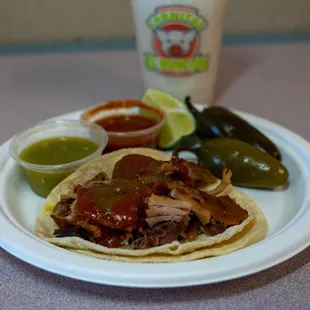 Try our juicy Carnitas Tacos. 
Open daily 10am-6pm.
