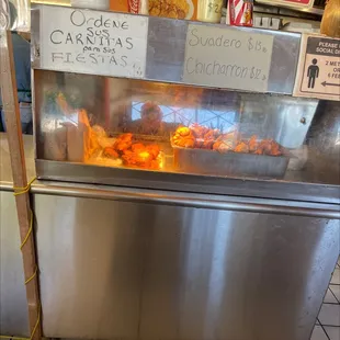 a display of food