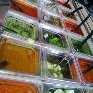 Another picture of the Salsa Bar @ Carnitas Estilo Michoacán April 13th 2013 visit