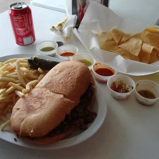Asada Torta, Cola, The Chips and the Salsa, Carnitas Estilo Michoacán March 24th 2013 visit.