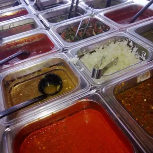 The Salsa Bar Galore @ Carnitas Estilo Michoacán April 13th 2013 visit.