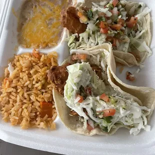 Fish taco plate
