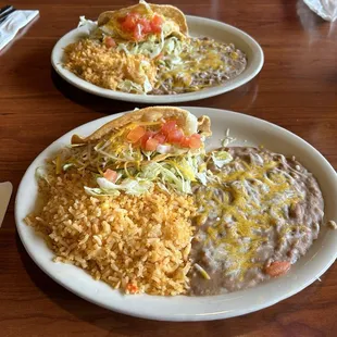 Shredded beef taco lunch special