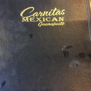 Front of Menu