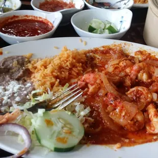 Camarones ala diabla con mojo de ajo!!