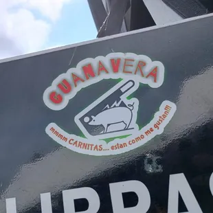 a close up of a sign