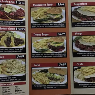 Menu for La Cotoras