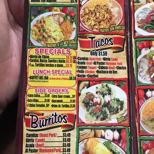 Menu page 1