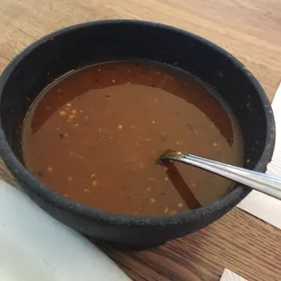 When you get your food, they ask if you want red or green salsa. I went with the red and was not disappointed.