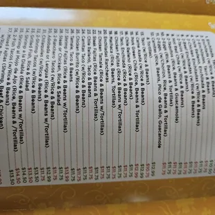 Menu, jul 2023