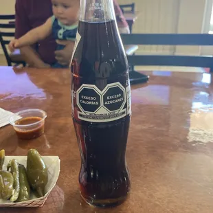 Coke Zero in glass bottle