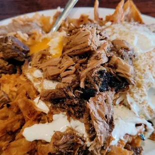 Chilaquiles con carnitas