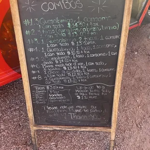 Menu specials and combos