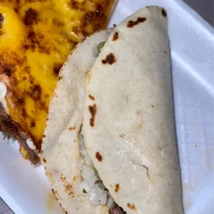 Quesa-Birria Quesadilla and Birria Taco
