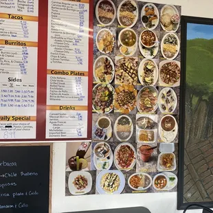 Menu with pictures