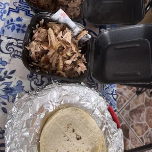 Barbados de res and carnitas